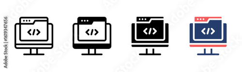 Web Development icon sheet multiple style collection