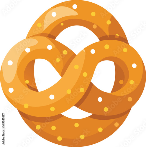 pair of salted pretzels stacked artistically on transparent background