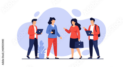 Diverse team of professionals collaborating, ideal for website landing pages or business brochures.