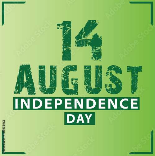14 August Independence Day 2025 vector art and EPS file.