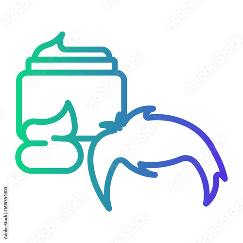 pomade Line Gradient Icon