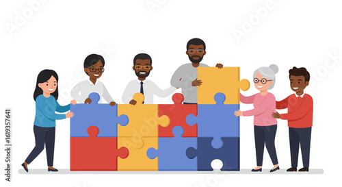Diverse Team Collaboration Connecting the Pieces for Success