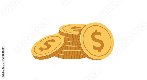 Stacks of Gold Coins Financial Wealth and Economic Prosperity Concept