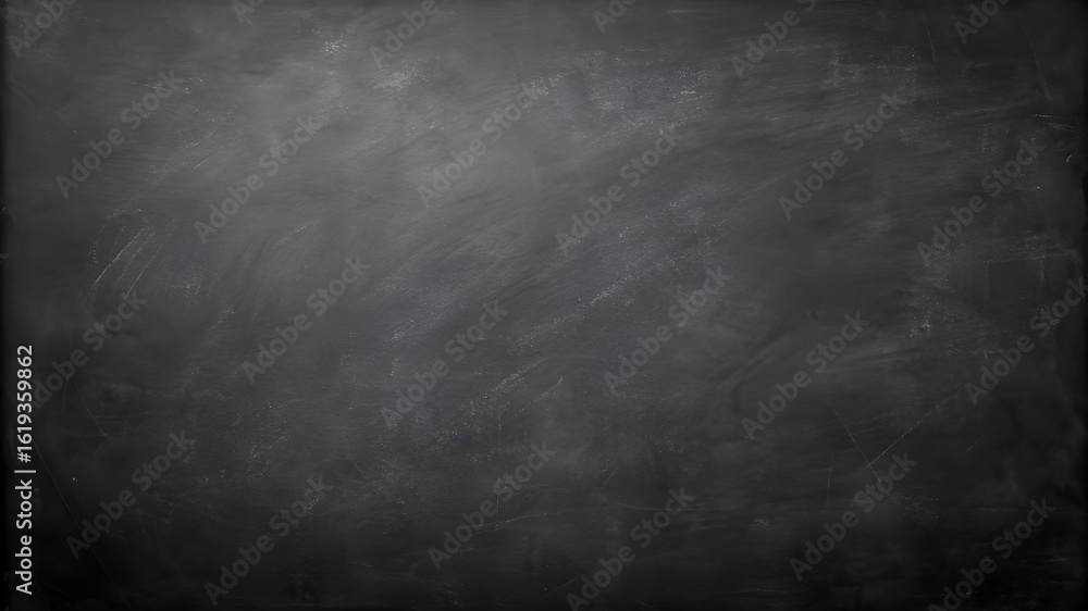 Empty Black Chalkboard Texture Background with Smudges and Scratches Empty Black Chalkboard Texture Background with Smudges and Scratches