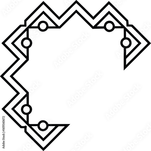 geometric Mexican embroider frame