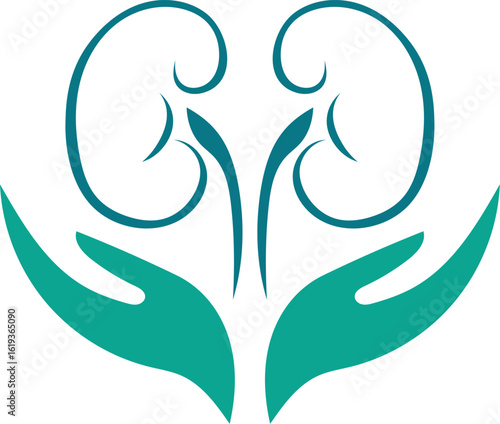 kidney logo vector