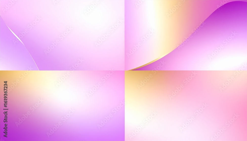 Fototapeta premium Elegant gradient backgrounds such as pink-white, gold-purple