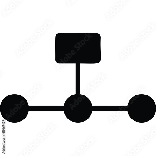 Hierarchical Network Structure, Data Flowchart, Simple Diagram, Connection, Organization Chart, System Architecture, Business Process