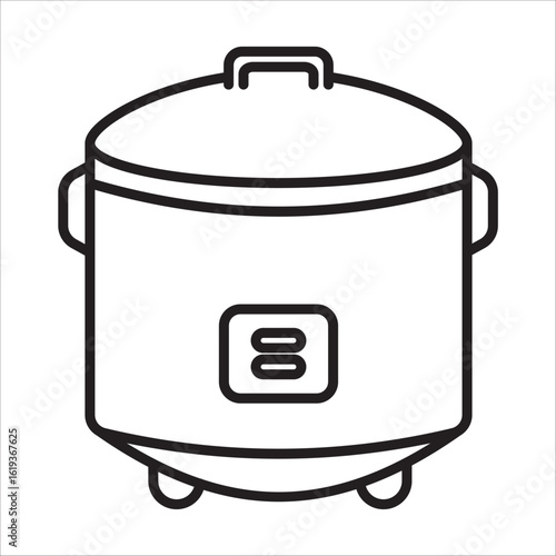 Rice cooker icon outline vector