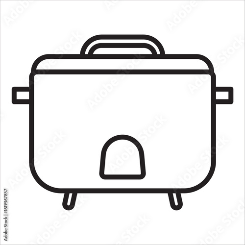 Rice cooker icon outline vector