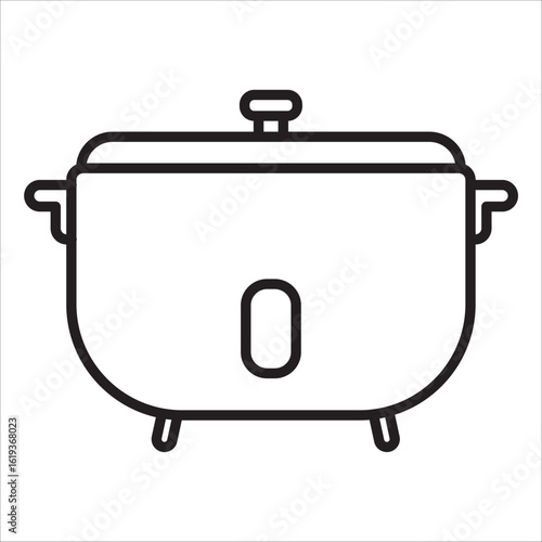 Rice cooker icon outline vector