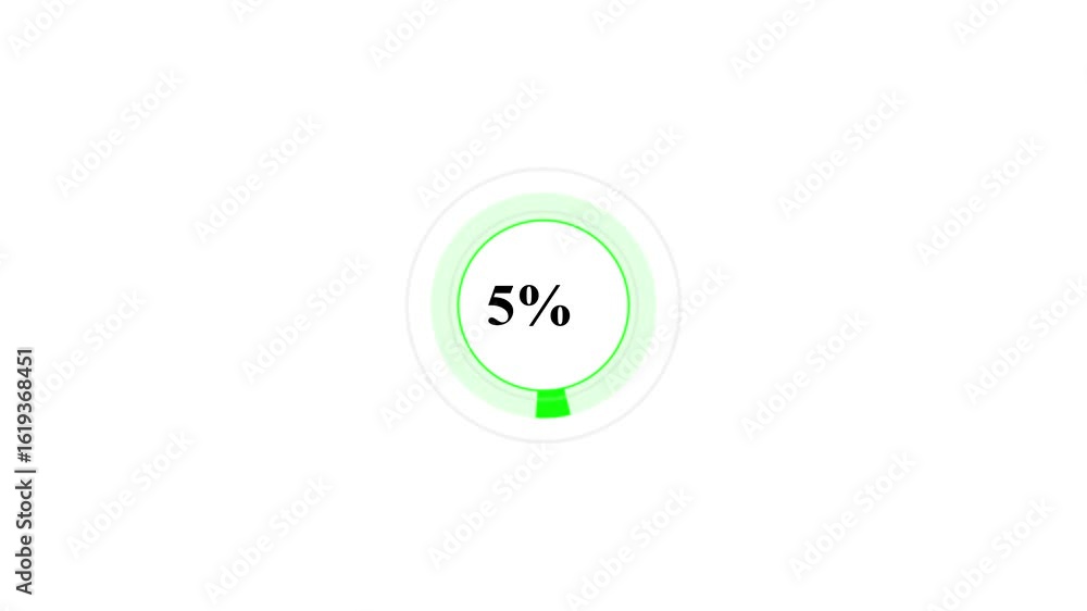 5 percent circle loading icon. diagrams circle loading bar animation ...