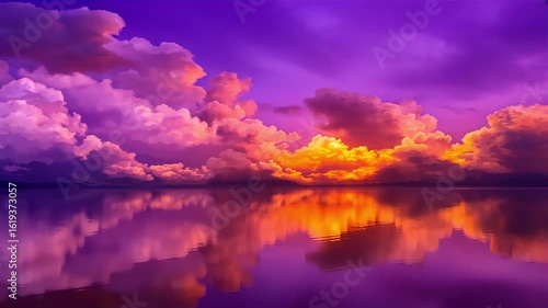 Wallpaper Mural Calm lake with glowing horizon in the distance during a serene sunset landscape
 Torontodigital.ca