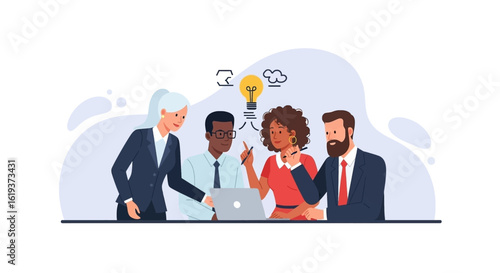 Diverse Business Team Brainstorming: Perfect for Landing Pages, Presentations, and Marketing Materials.