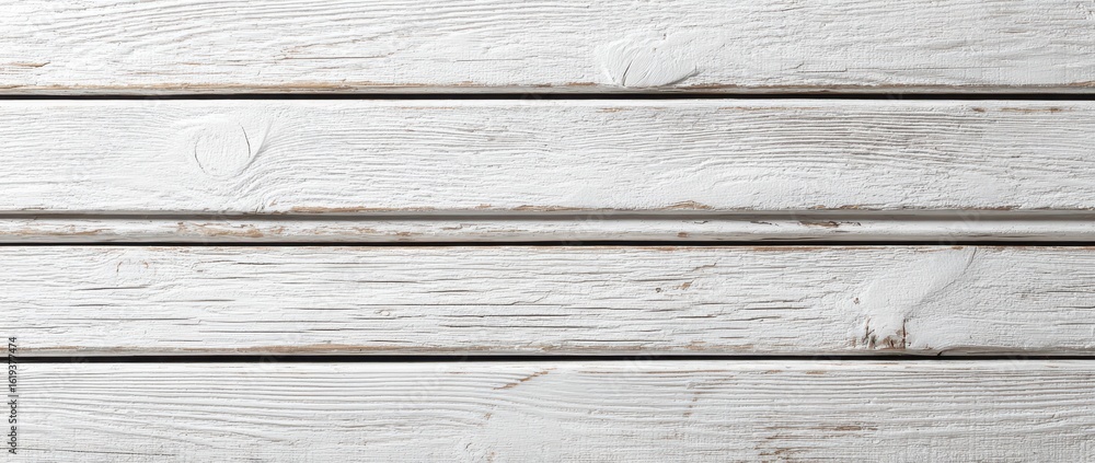 Naklejka premium Close-up of horizontal white wooden planks