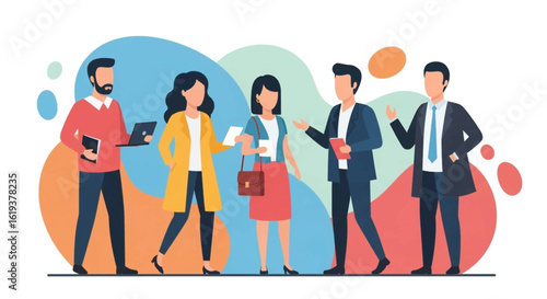 Diverse business team collaborating, perfect for website banners, presentations, or brochures.