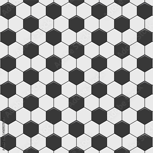 Football seamless pattern. Ball texture background. Flat style. Repeating ball pattern. Soccer ball pattern.  Vector illustration. 