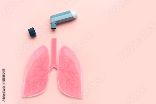 Inhaler and paper lungs on ...