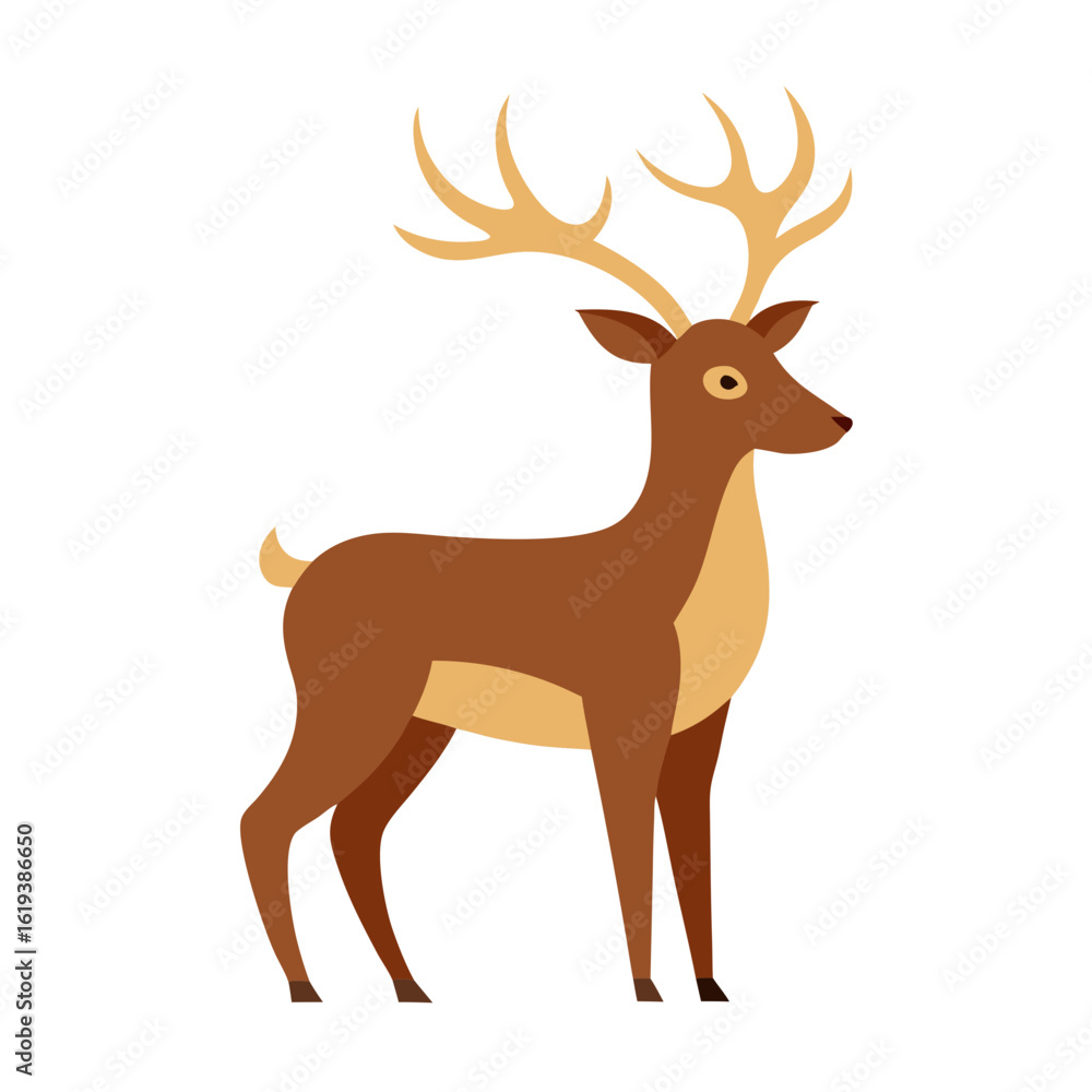 Obraz premium deer silhouette vector