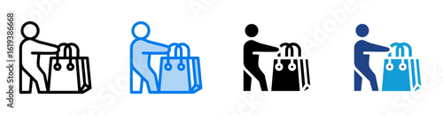 Buyer icon set multiple style collection