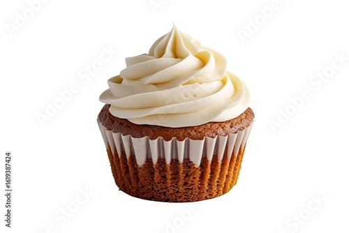 chocolate cupcake on transparent  background