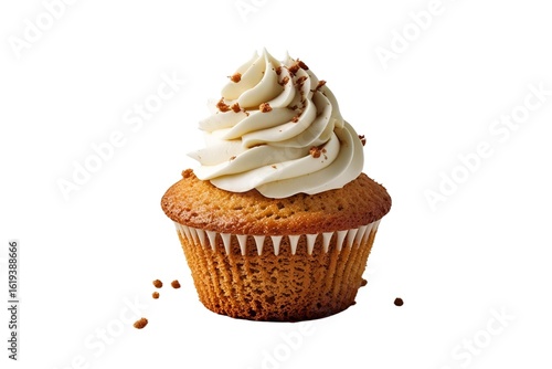 chocolate cupcake on transparent  background