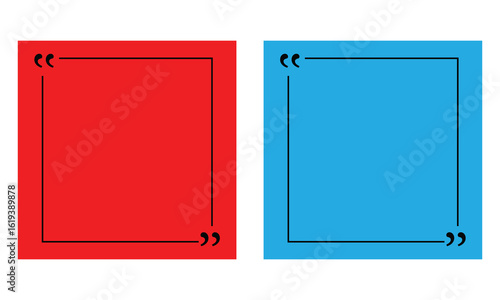 Text quote sign in flat style. Circle quotes frame icon vector . Vector illustration. EPS 10 .