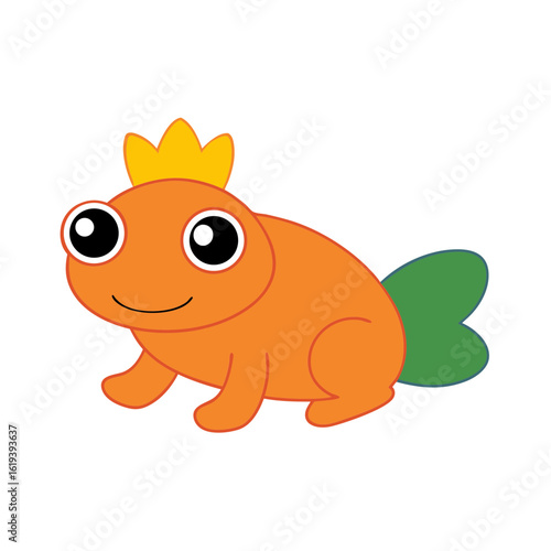 Cartoon Spring Peeper Tadpole Vector Illustration Wearing a Bow Tie