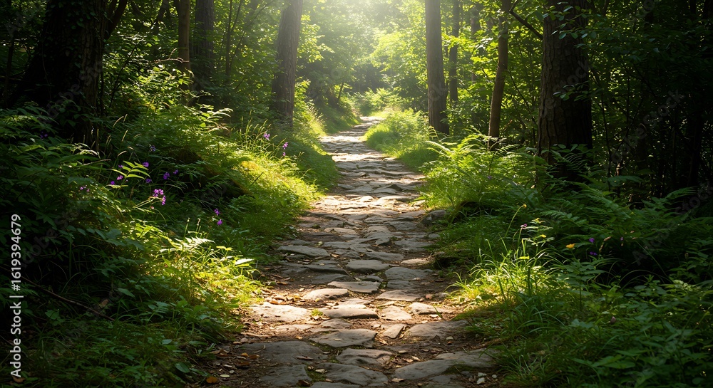 Obraz premium Sunlit Stone Path
