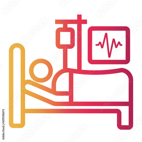 emergency unit Line Gradient Icon