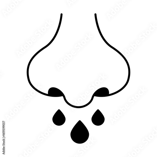 Runny Nose black icon