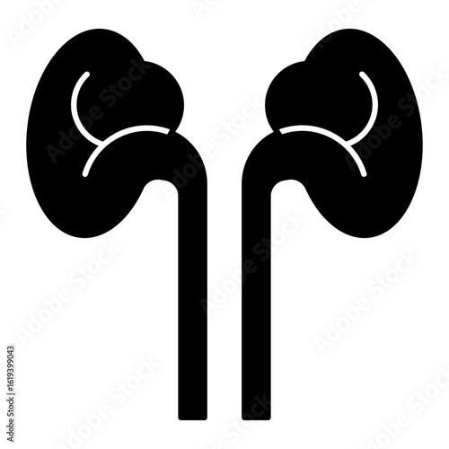 Kidneys black icon