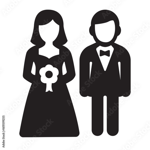 groomsmen and bridesmaids icon 