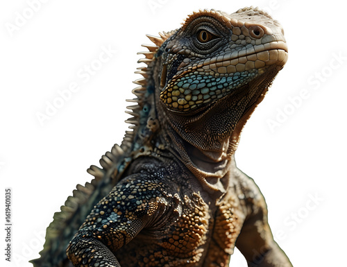 iguana isolated on white