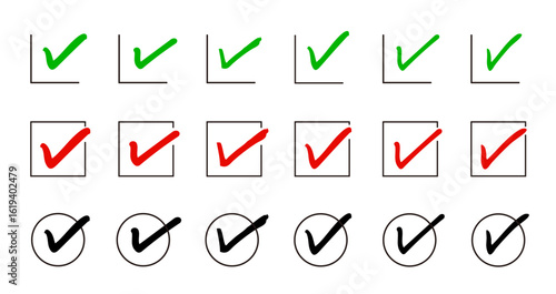 手描きのチェックマークイラスト