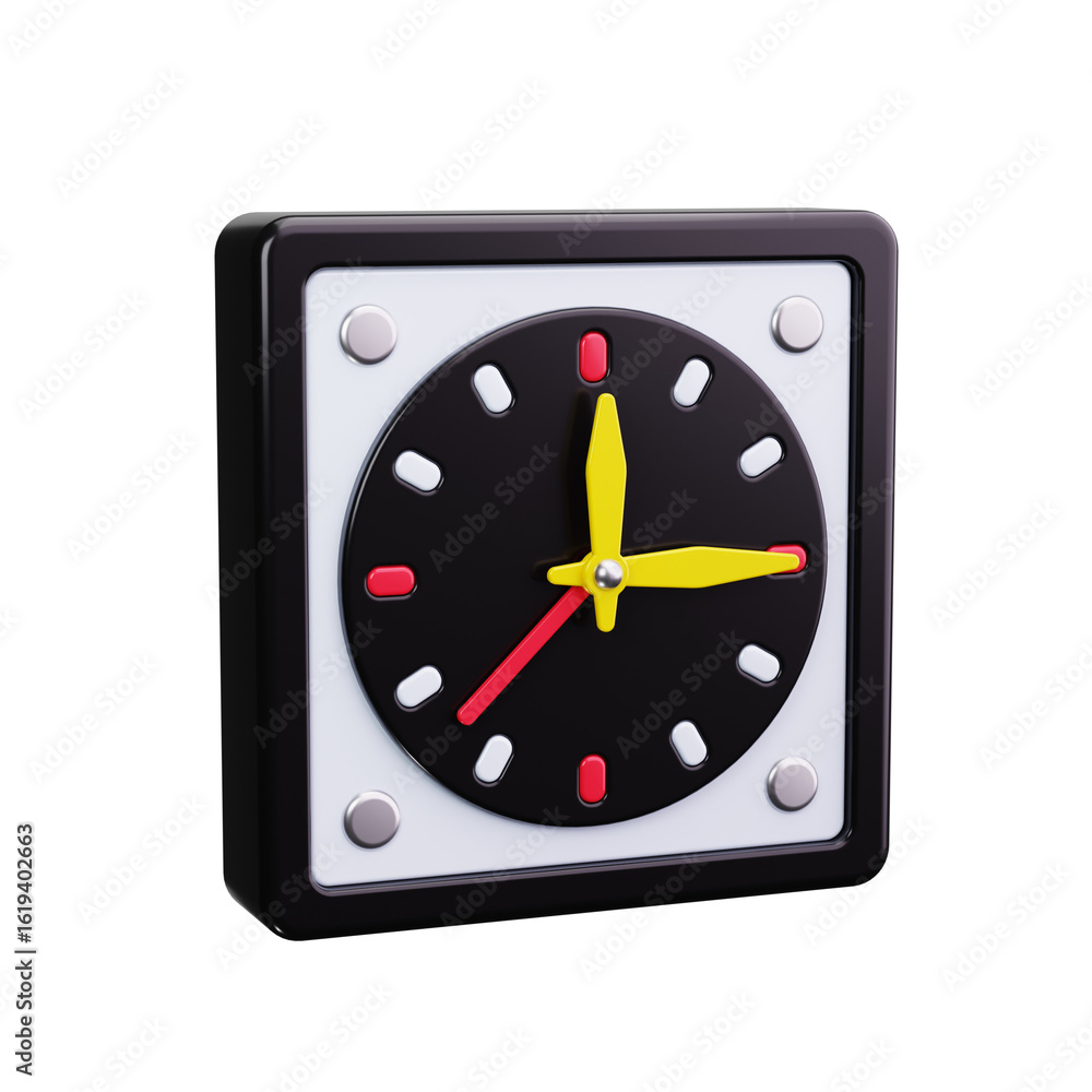 Clock 3d render icons Clock 3d render icons