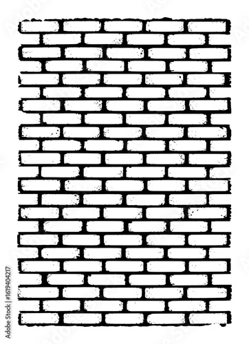 White brick wall pattern graphic design black