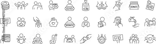 Podcast and Audio Streaming Icons – Radio Host, Sound Recording, Microphone, Live Show, Music Studio, Online Broadcast, Audio Content

