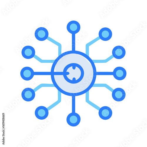 Abstract interconnected network illustration against a black background graphic