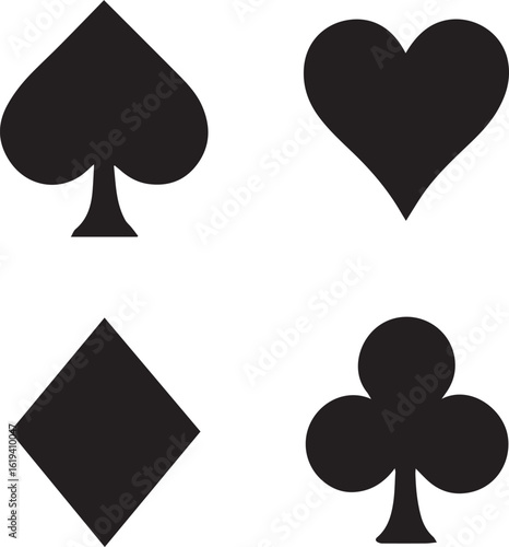 Spade Heart Diamond Club Symbols playing card suits