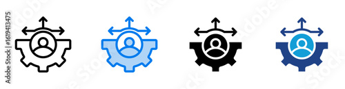 Decision Making icon set multiple style collection