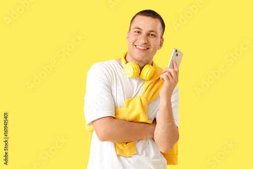 Handsome young happy man wi...