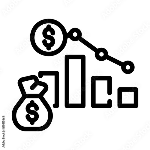 deficit Line Icon