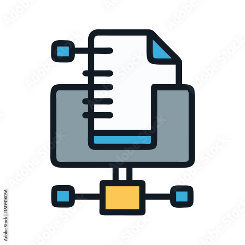 Document compression illustration for data management and file handling