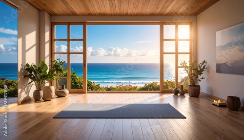 Ocean View Yoga Room: Serene Coastal Sanctuary