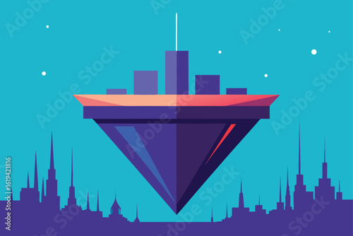 Floating Geometric Island Design