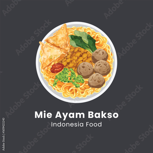 Mie Ayam Bakso Delicious Indonesian Noodle Soup