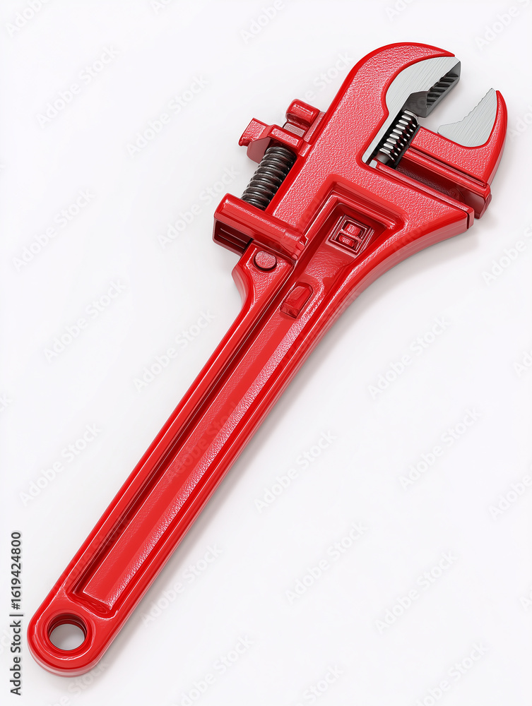 adjustable wrench isolated on white background. Generative AI adjustable wrench isolated on white background. Generative AI