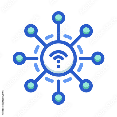 Abstract network connection and global data communication illustration
