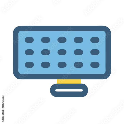 Flat design icon of a server or electronic device